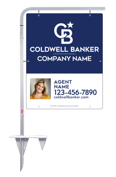 Tubular Stake And Reflective Agent Photo Sign Panel Unit, 30"H X 24"W, 3mm Aluminum Composite