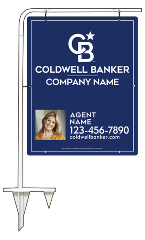 Tubular Stake And Agent Photo Sign Panel Unit, 30"H X 24"W, .063 Aluminum