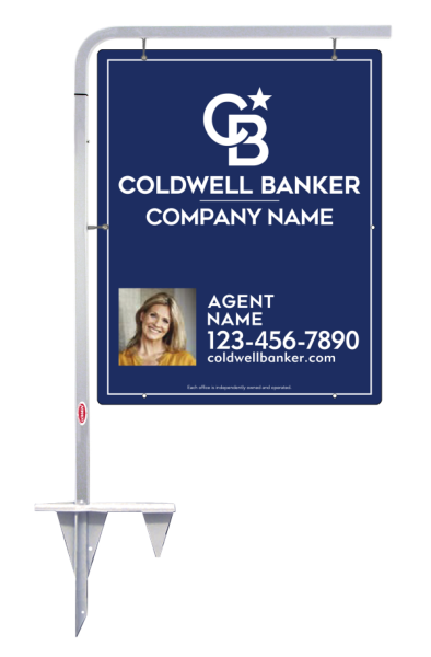 Tubular Stake And Agent Photo Sign Panel Unit, 30"H X 24"W, 3mm Aluminum Composite