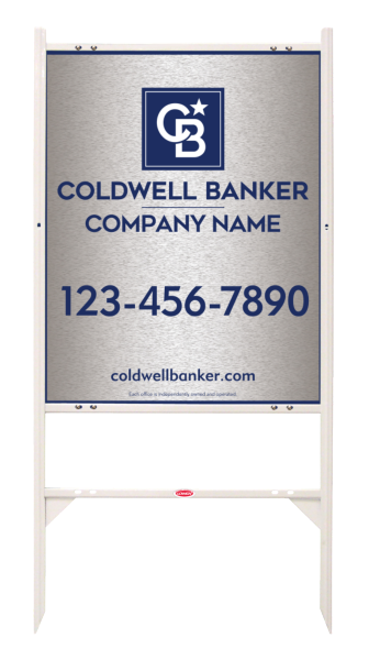 Angle Iron Frame And Office Sign Panel Unit, 30"H X 24"W, Brushed Aluminum Composite