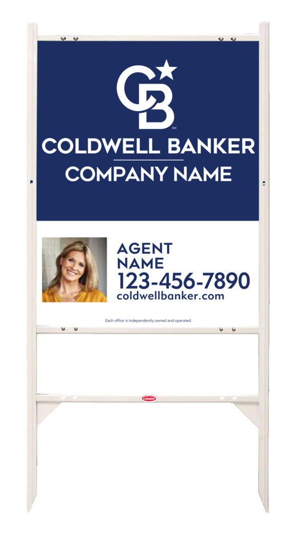 Angle Iron Frame And Agent Photo Sign Panel Unit, 30"H X 24"W, .040 Aluminum