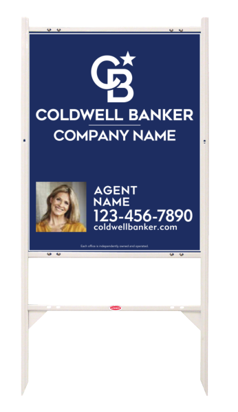 Angle Iron Frame And Agent Photo Sign Panel Unit, 30"H X 24"W, 3mm Aluminum Composite