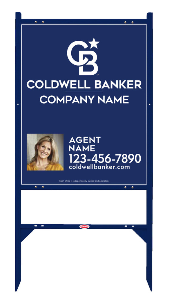 Angle Iron Frame And Agent Photo Sign Panel Unit, 30"H X 24"W, .040 Aluminum