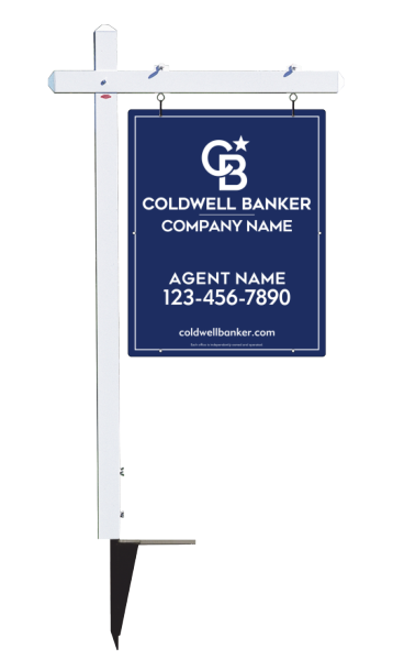 Sign Post And Agent Sign Panel Unit, 30"H X 24"W, 3mm Aluminum Composite