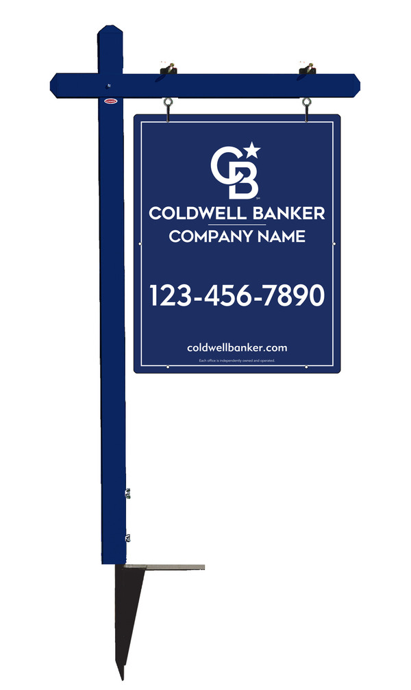 Sign Post And Office Sign Panel Unit, 30"H X 24"W, .063 Aluminum