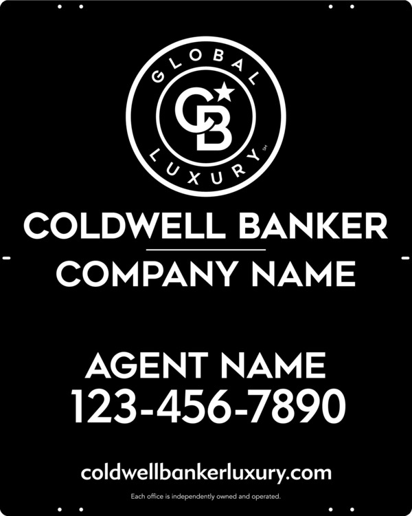 Reflective Agent Sign Panel, 30"H X 24"W, .040 Aluminum