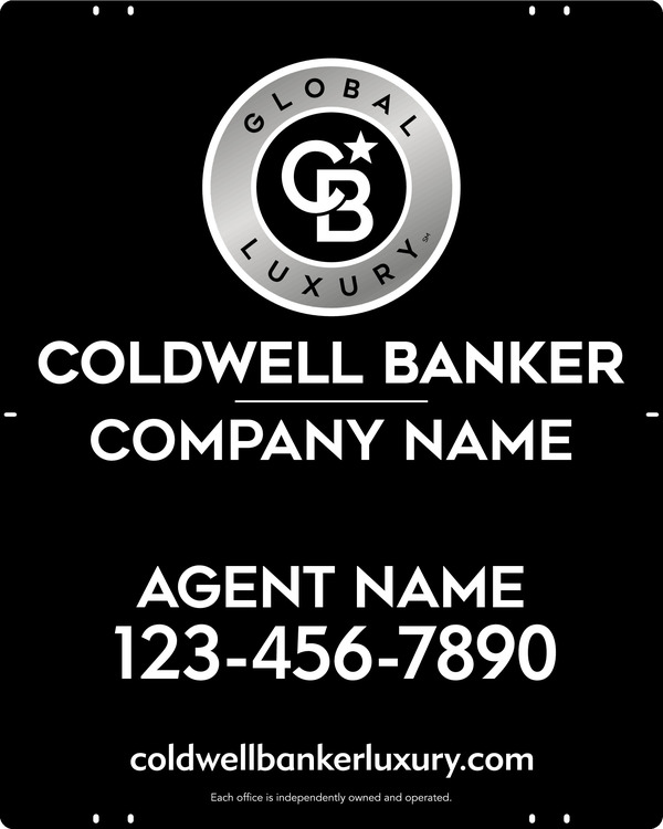 Agent Sign Panel, 30"H X 24"W, Poly