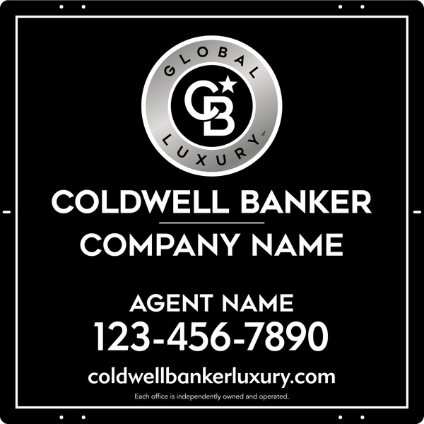 Reflective Agent Sign Panel, 24"H X 24"W, .040 Aluminum