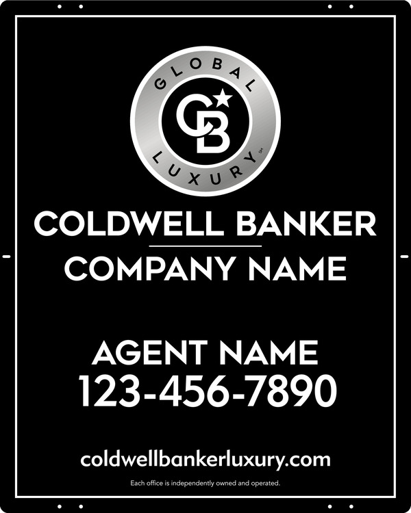 Reflective Agent Sign Panel, 30"H X 24"W, .040 Aluminum