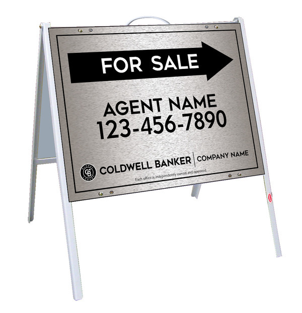 A-Frame And Agent For Sale Sign Panel Unit, 18"H X 24"W, .050 Poly