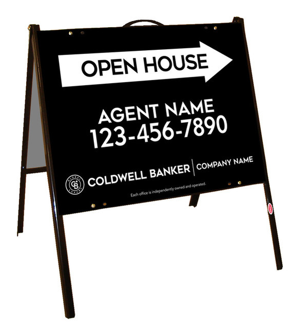 A-Frame And Agent Open House Sign Panel Unit, 18"H X 24"W, .050 Poly
