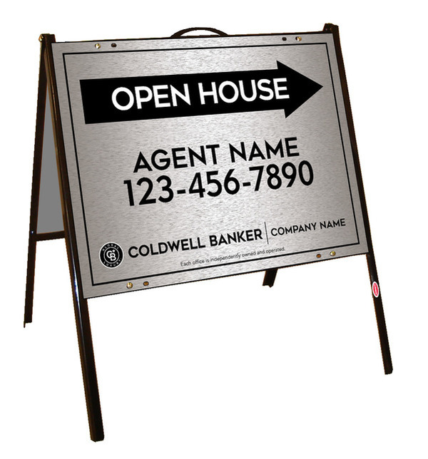 A-Frame And Agent Open House Sign Panel Unit, 18"H X 24"W, .050 Poly