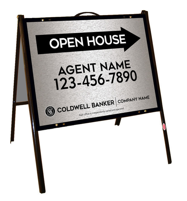 A-Frame And Agent Open House Sign Panel Unit, 18"H X 24"W, .050 Poly
