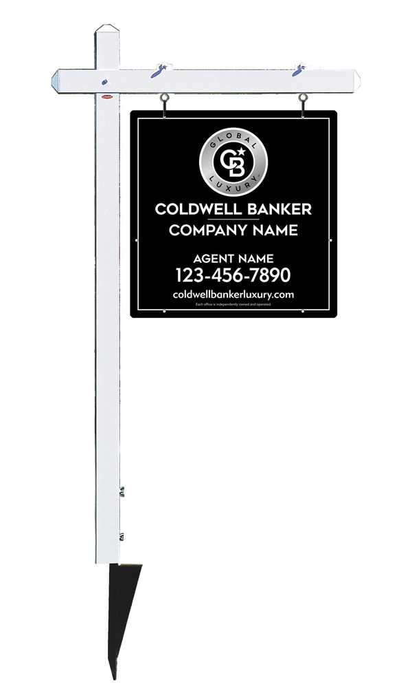Sign Post And Reflective Agent Sign Panel Unit, 24"H X 24"W, .063 Aluminum