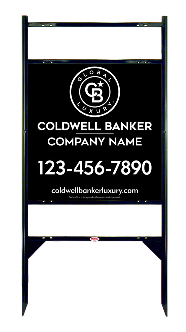 Angle Iron Frame W/ 2 Rider Inserts And Office Sign Panel Unit, 24"H X 24"W, .040 Aluminum