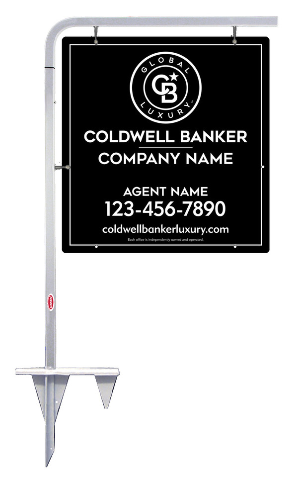 Tubular Stake And Agent Sign Panel Unit, 25"H X 24"W, .063 Aluminum