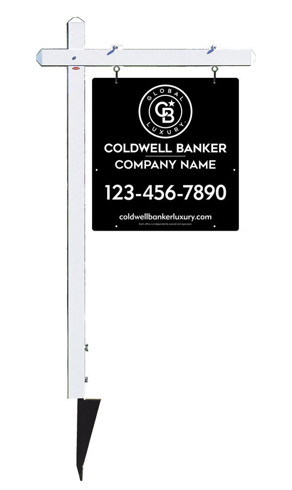 Sign Post And Office Sign Panel Unit, 25"H X 24"W, .063 Aluminum