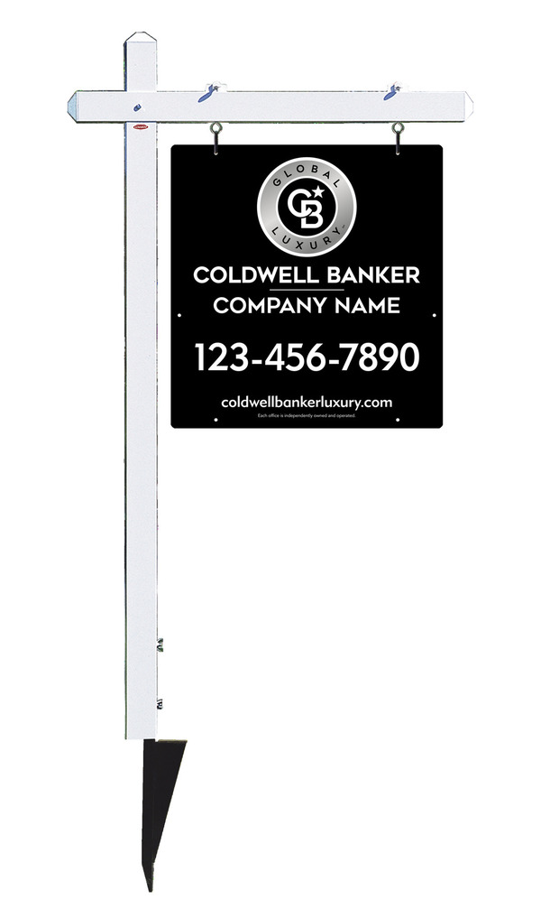 Sign Post And Office Sign Panel Unit, 25"H X 24"W, .063 Aluminum