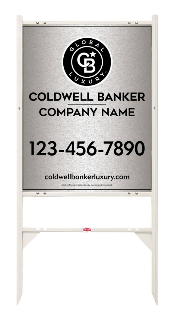 Angle Iron Frame And Office Sign Panel Unit, 30"H X 24"W, Brushed Aluminum Composite