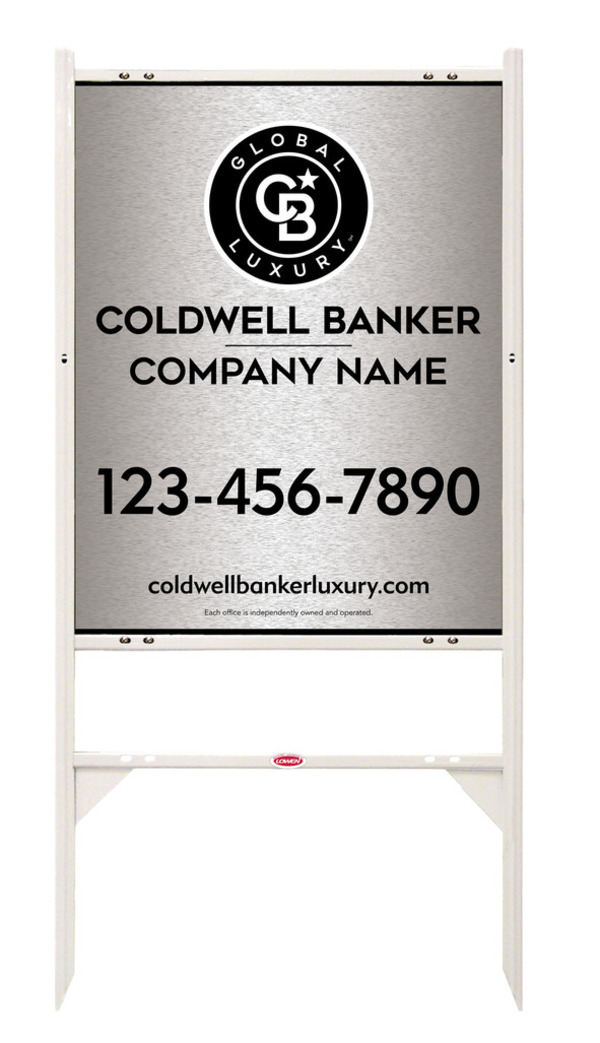 Angle Iron Frame And Office Sign Panel Unit, 30"H X 24"W, Brushed Aluminum Composite