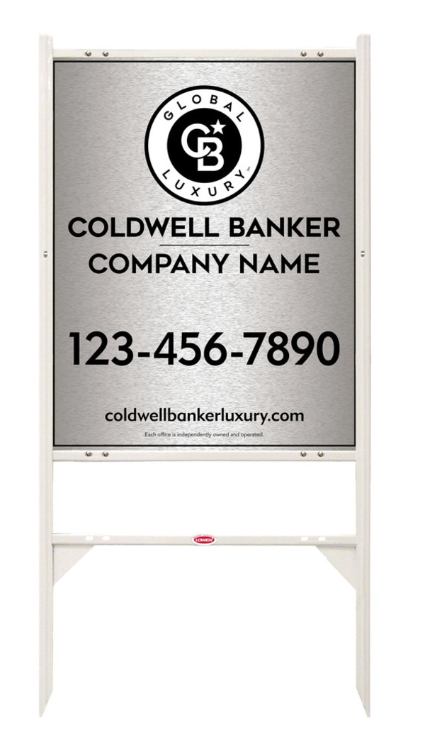 Angle Iron Frame And Office Sign Panel Unit, 30"H X 24"W, Brushed Aluminum Composite