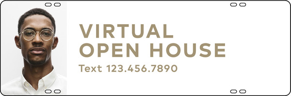 Steel Photo Virtual Open House Text Rider 8X24 - Century 21 | Lowen Sign