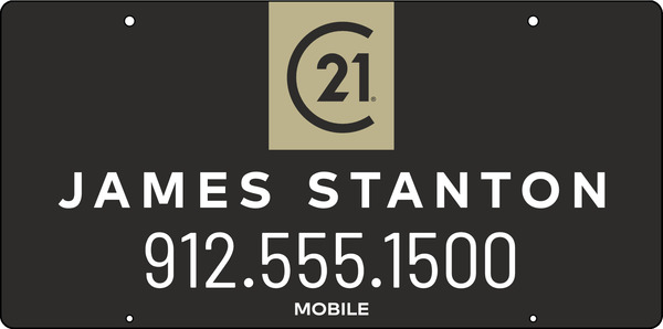 Hanging Agent Centric Sign Rider, 12"H X 24"W, 3mm Aluminum Composite