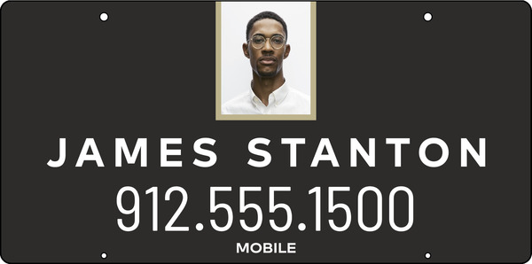 Hanging Agent Photo Centric Sign Rider, 12"H X 24"W, 3mm Aluminum Composite