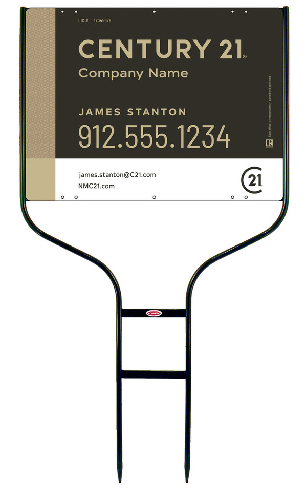 Round Rod Frame And Aluminum Sign Panel Unit, 18"H X 24"W