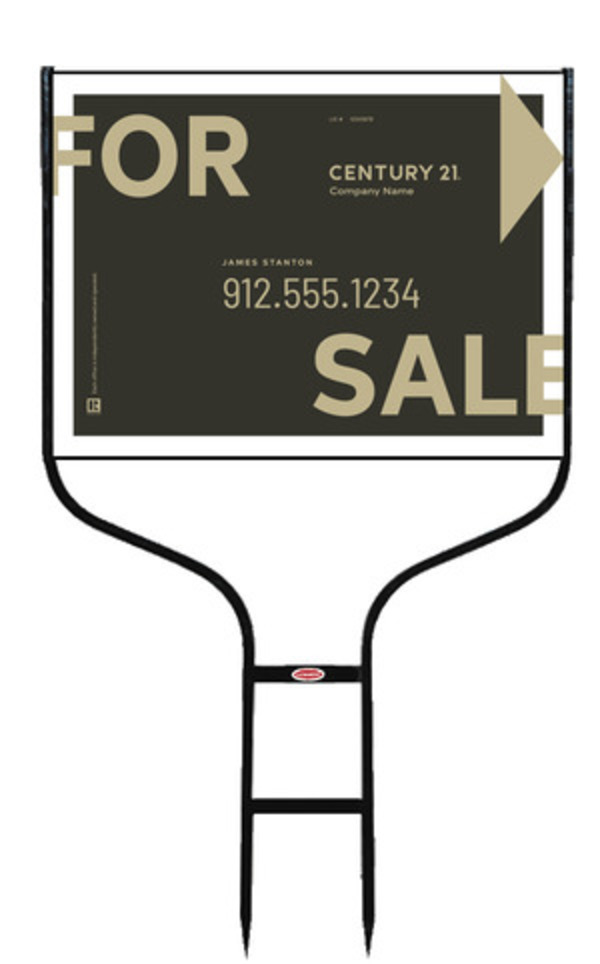 Round Rod Frame And Sign Panel Unit, 18"H X 24"W