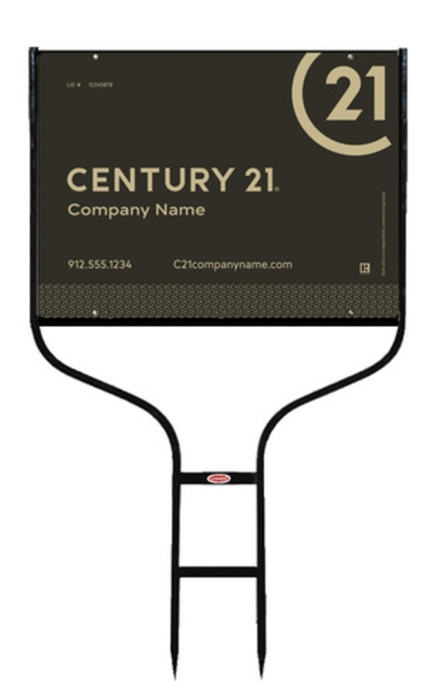 Round Rod Frame And Sign Panel Unit, 18"H X 24"W