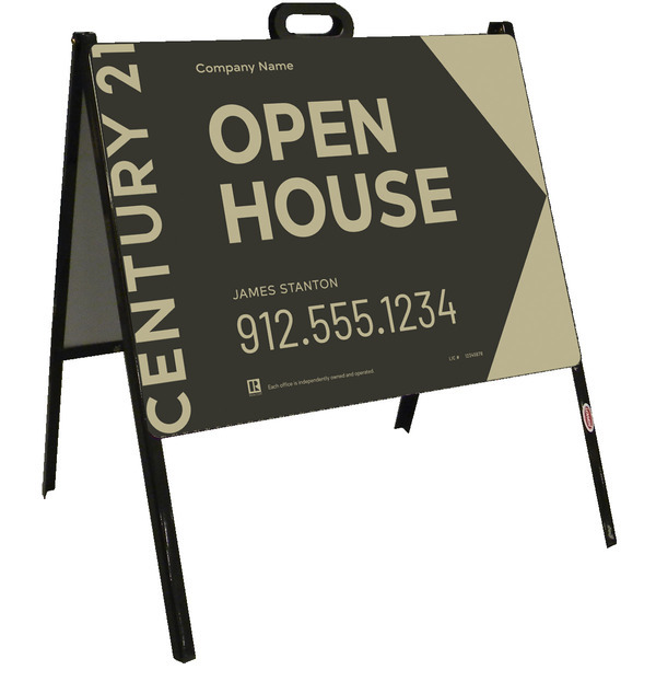 Open House A-Frame And Sign Panel Unit, 18"H X 24"W, Steel