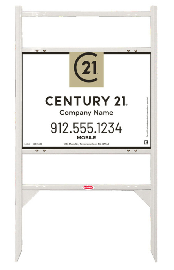 Angle Iron Frame With Two Rider Inserts And Office Sign Panel Unit, 18"H X 24"W