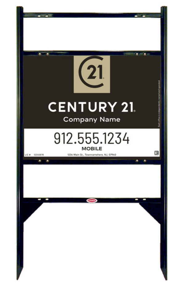 Angle Iron Frame With Two Rider Inserts And Office Sign Panel Unit, 18"H X 24"W