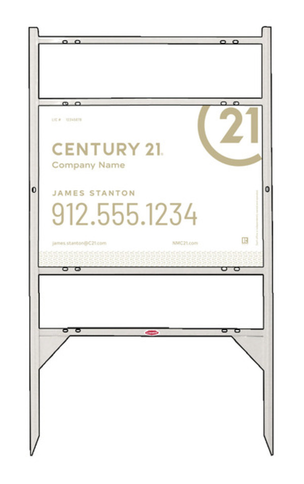 Angle Iron Frame With Two Rider Inserts And Sign Panel Unit, 18"H X 24"W