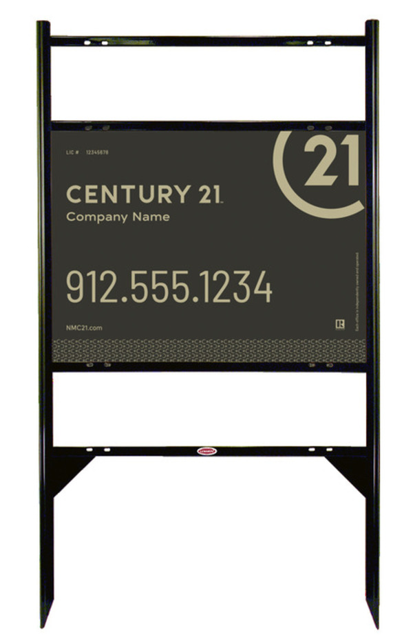 Angle Iron Frame With Two Rider Inserts And Sign Panel Unit, 18"H X 24"W