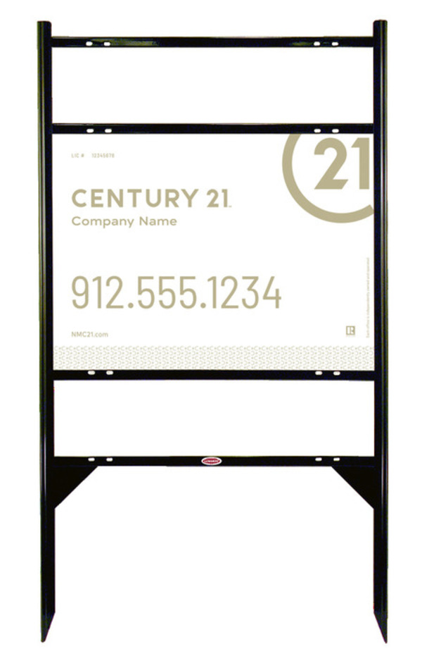 Angle Iron Frame With Two Rider Inserts And Sign Panel Unit, 18"H X 24"W