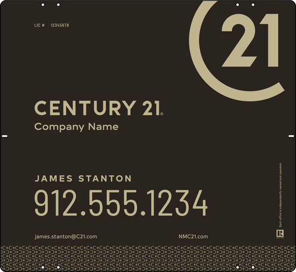 Steel Reflective Yard Panel 22X24 Df - Century 21 | Lowen Sign