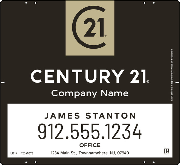 Agent Sign Panel, 22"H X 24"W, 3mm Aluminum Composite