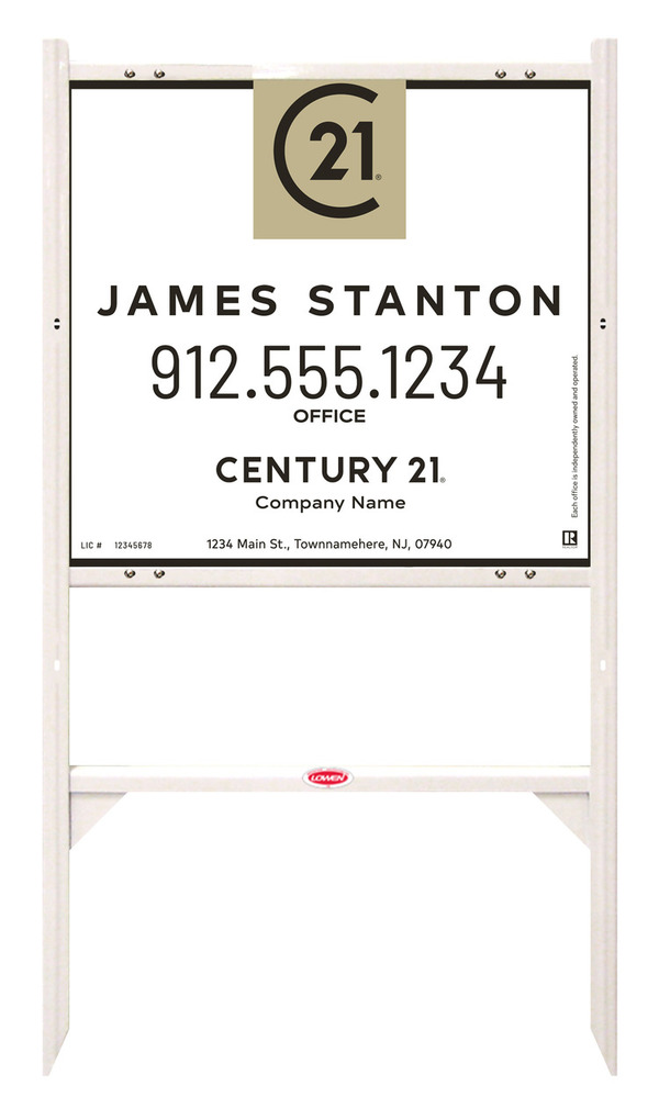 Angle Iron Frame And Agent Centric Sign Panel Unit, 22"H X 24"W