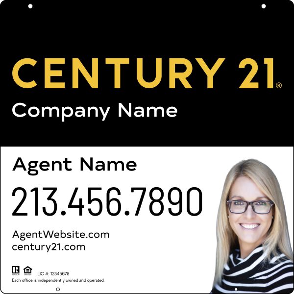 CENTURY 21&reg; Reflective Hanging Panel 24x24 Steel DF Sales Office - Century 21 | Lowen Sign