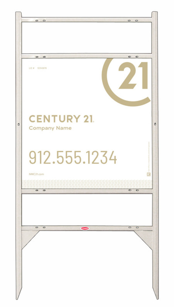 Angle Iron Frame With Two Rider Inserts And Sign Panel Unit, 24"H X 24"W
