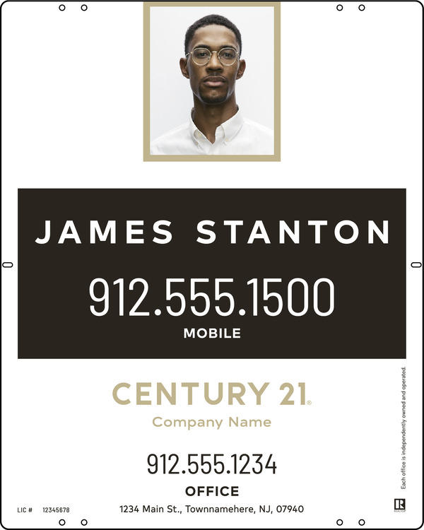 Agent Photo Centric Sign Panel, 30"H X 24"W, .040 Aluminum