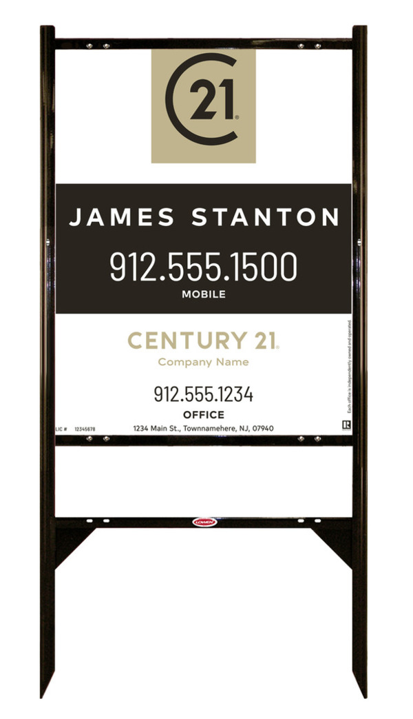 Angle Iron Frame And Agent Centric Sign Panel Unit, 30"H X 24"W