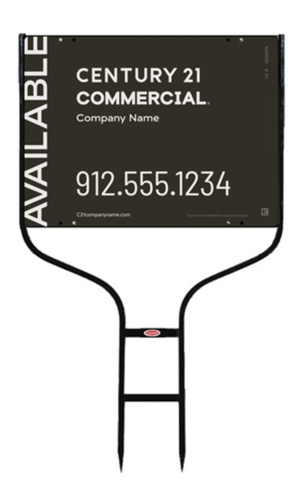 Round Rod Frame And Sign Panel Unit, 18"H X 24"W