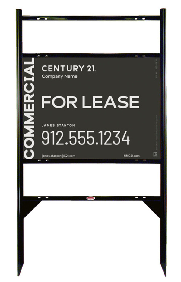 Angle Iron Frame With Two Rider Inserts And Sign Panel Unit, 18"H X 24"W