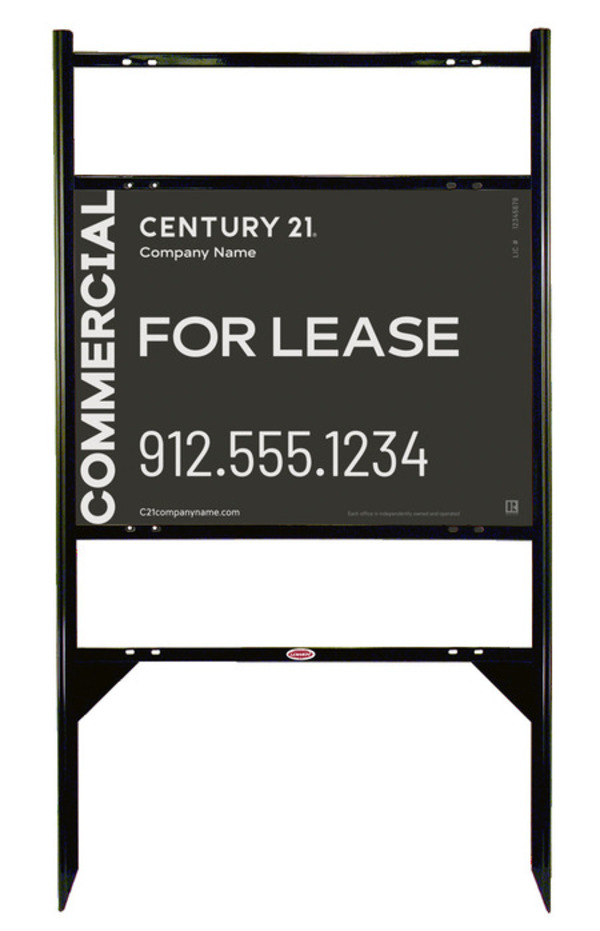 Angle Iron Frame With Two Rider Insets And Sign Panel Unit, 18"H X 24"W