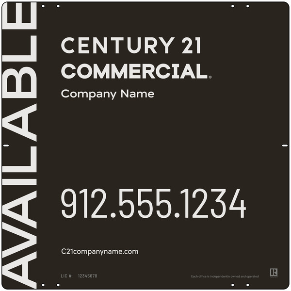 Commercial Office Sign Panel, 24"H X 24"W, Aluminum