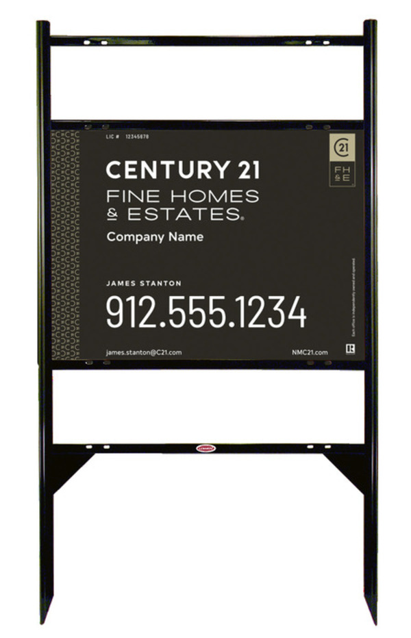 Angle Iron Frame With Two Rider Inserts And Sign Panel Unit, 18"H X 24"W