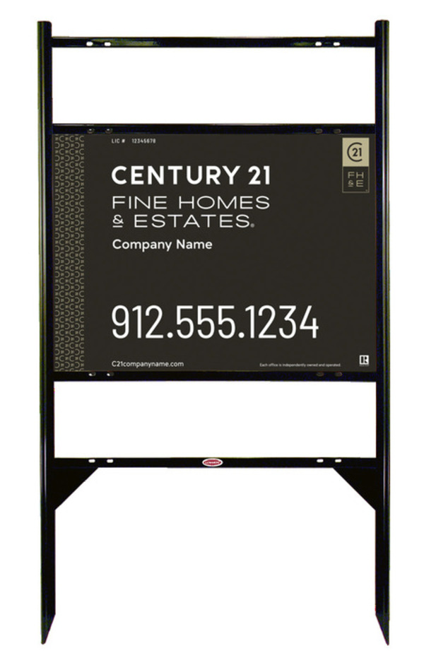 Angle Iron Frame With Two Rider Inserts And Sign Panel Unit, 18"H X 24"W